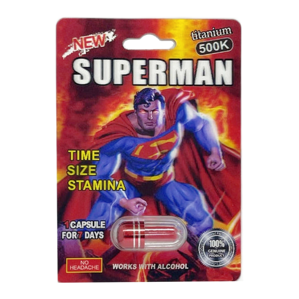 Superman Erection Enhancement Supplement, Single Pack